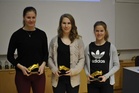 Pauliina Tähtinen, Erika Winter ja Paula Auvinen.